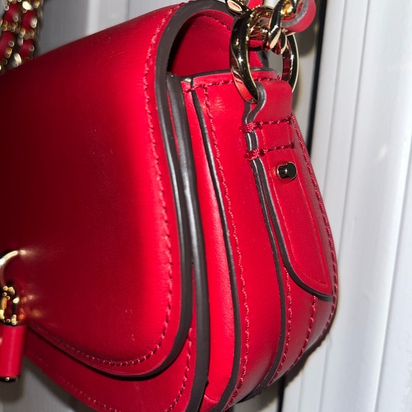 Michael Kors Red Bag with Gold Accent - Picture 4 of 10